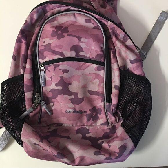 Vintage Y2K Old Navy Purple Camo Print BackPack GUC